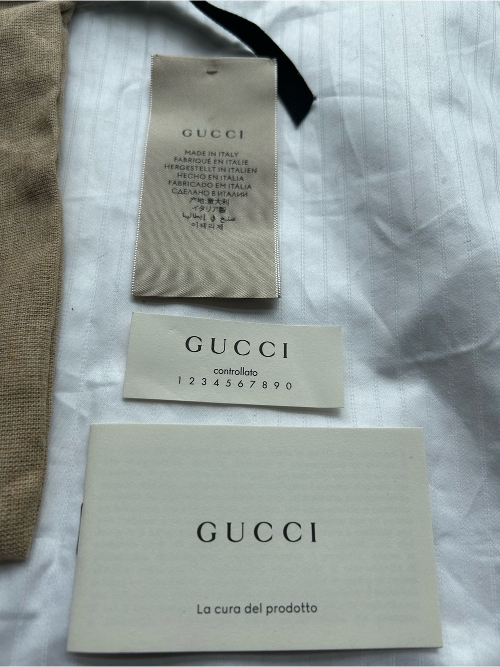 Gucci Blue Denim Logo Headband with White Trim - Picture 5 of 5